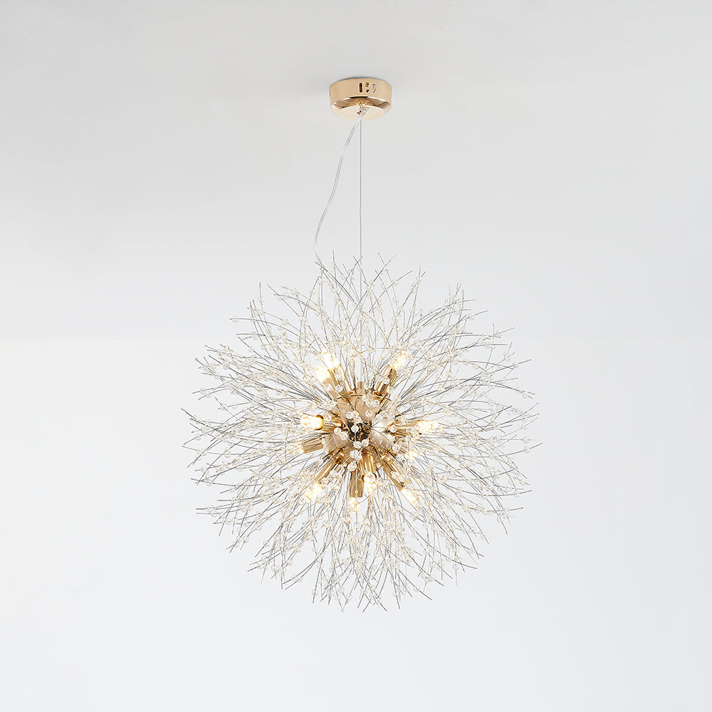 Suspension Kristy, Luminaire Moderne en Or pour Salle à Manger et Salon avec LED