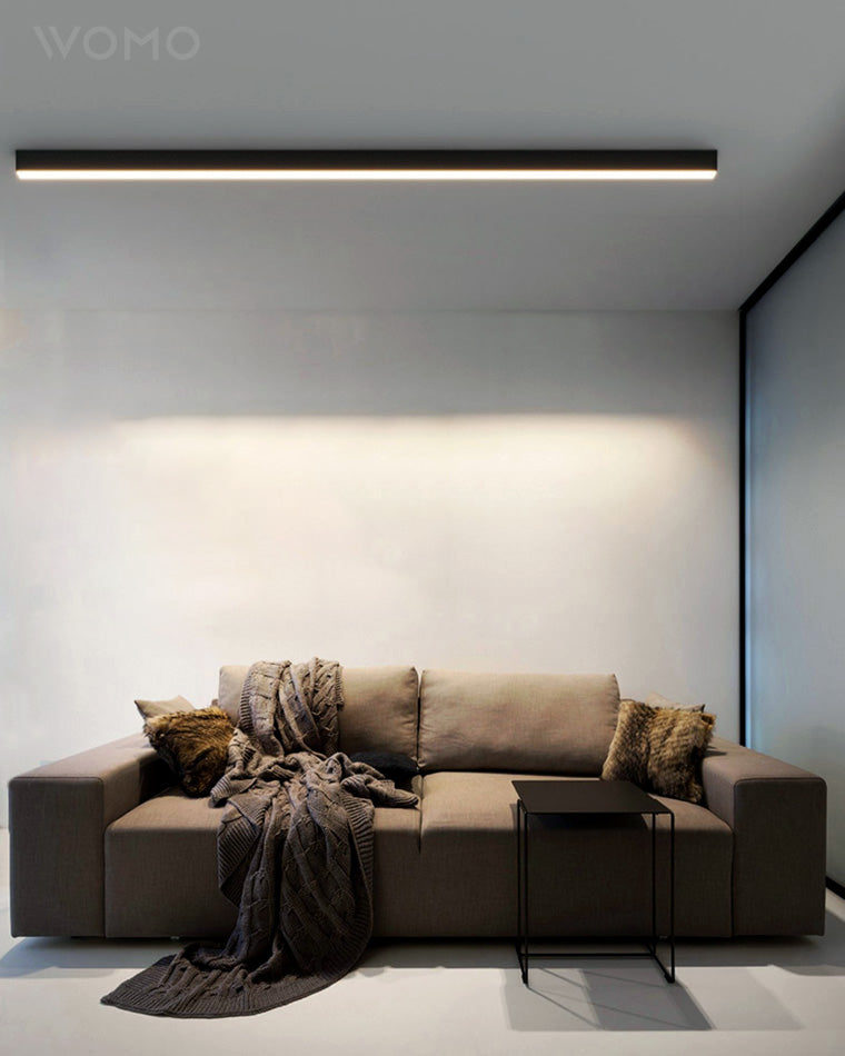 Plafonnier LED linéaire WOMO pour couloir, long et étroit, en métal - WM1003