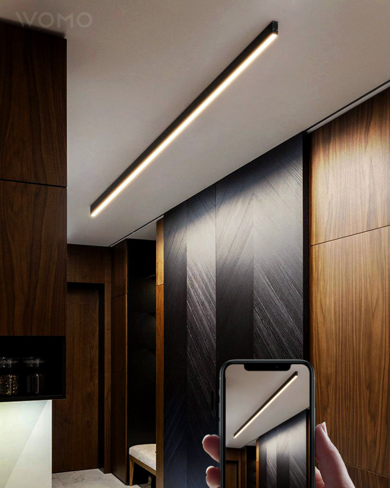 Plafonnier LED linéaire WOMO pour couloir, long et étroit, en métal - WM1003