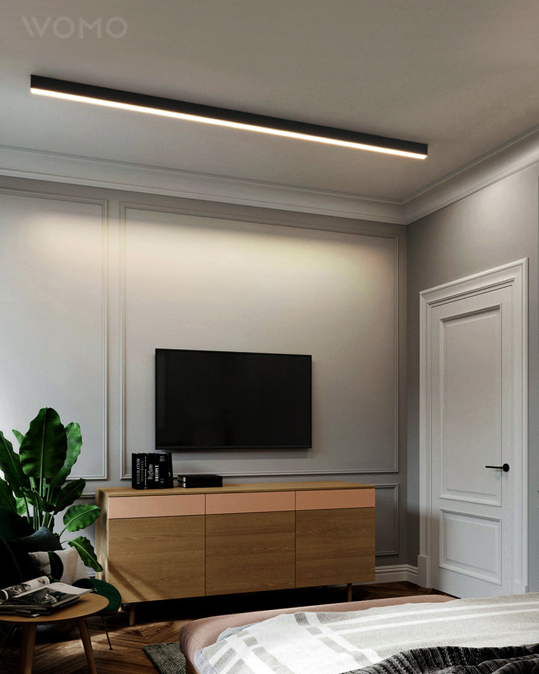 Plafonnier LED linéaire WOMO pour couloir, long et étroit, en métal - WM1003