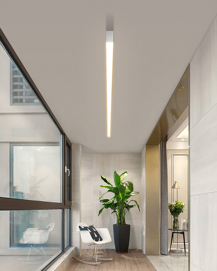 Plafonnier LED linéaire WOMO pour couloir, long et étroit, en métal - WM1003