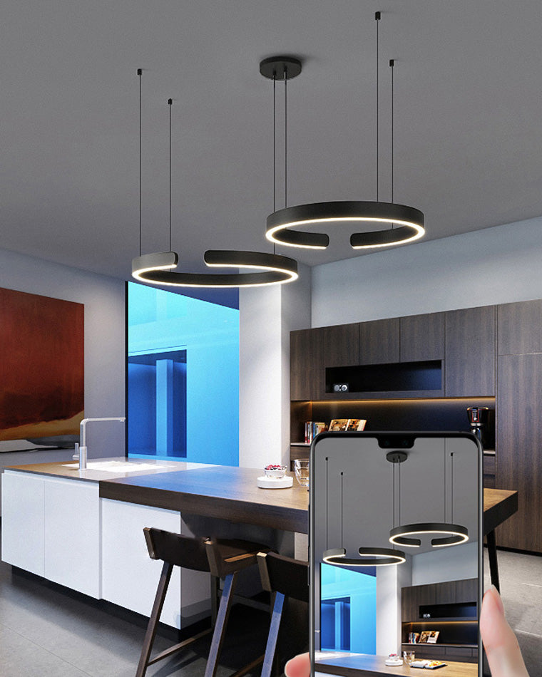 Lustre LED WOMO Noir et Or - WM2009