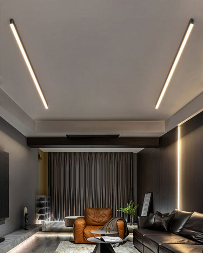 Plafonnier LED linéaire WOMO pour couloir, long et étroit, en métal - WM1003