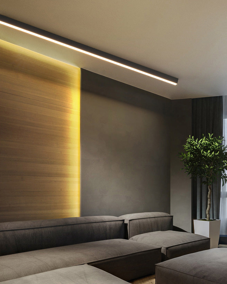 Plafonnier LED linéaire WOMO pour couloir, long et étroit, en métal - WM1003