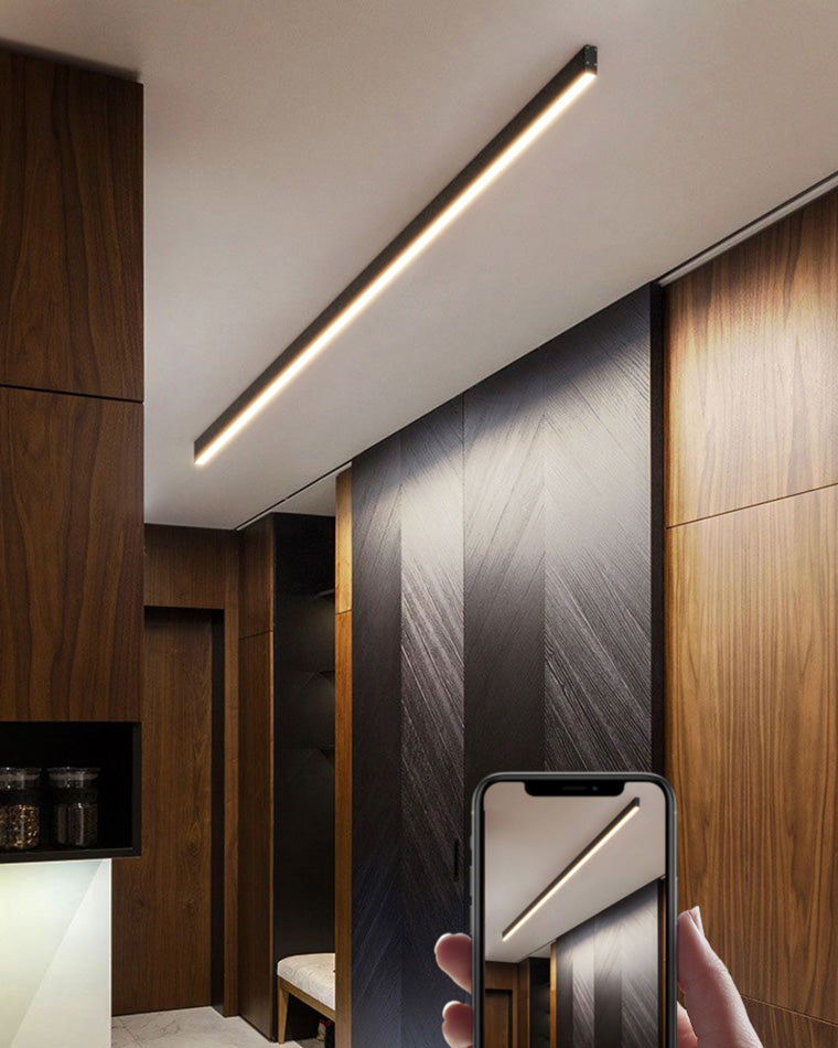Plafonnier LED linéaire WOMO pour couloir, long et étroit, en métal - WM1003