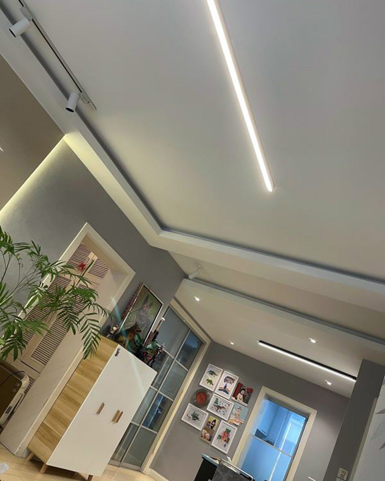 Plafonnier LED linéaire WOMO pour couloir, long et étroit, en métal - WM1003