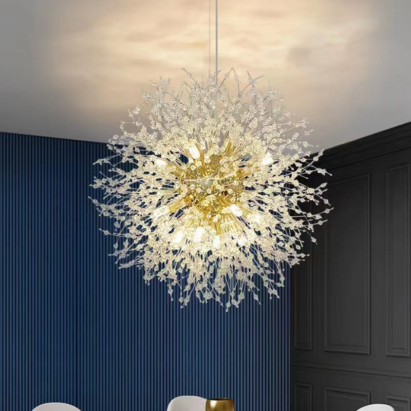 Suspension Kristy, Luminaire Moderne en Or pour Salle à Manger et Salon avec LED