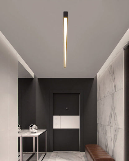 Plafonnier LED linéaire WOMO pour couloir, long et étroit, en métal - WM1003