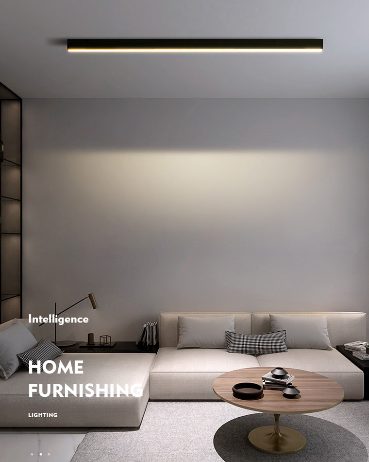 Plafonnier LED linéaire WOMO pour couloir, long et étroit, en métal - WM1003