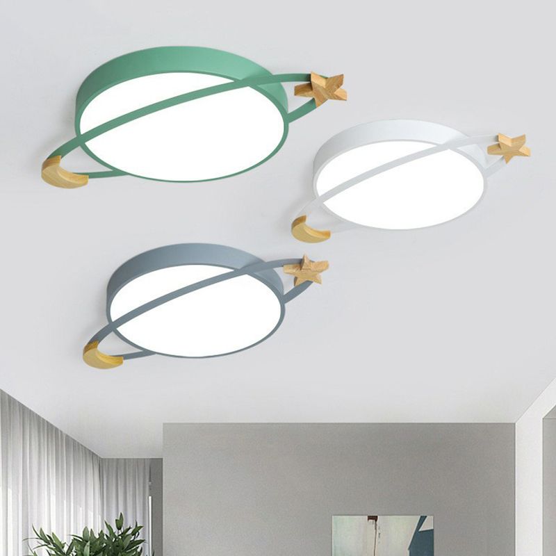 Plafonnier LED moderne Aria Blanc/Vert/Gris Chambre/Salon