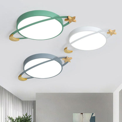 Plafonnier LED moderne Aria Blanc/Vert/Gris Chambre/Salon