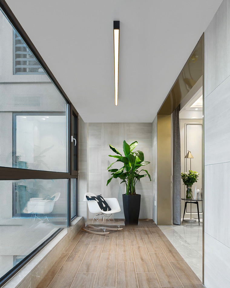 Plafonnier LED linéaire WOMO pour couloir, long et étroit, en métal - WM1003