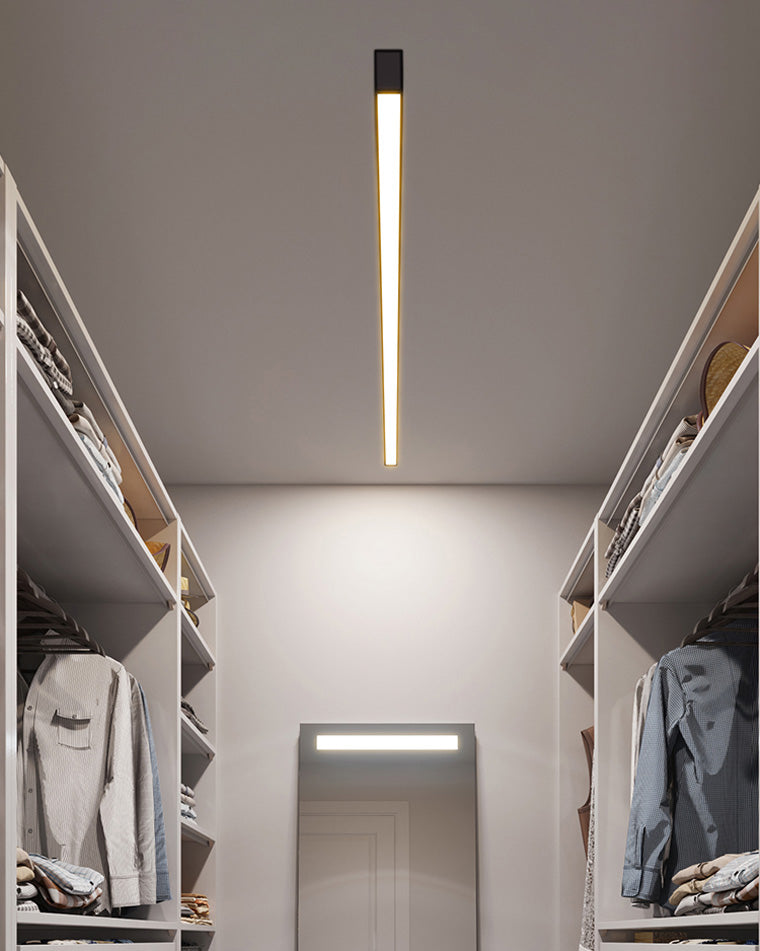 Plafonnier LED linéaire WOMO pour couloir, long et étroit, en métal - WM1003