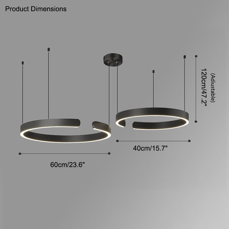 Lustre LED WOMO Noir et Or - WM2009