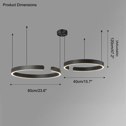 Lustre LED WOMO Noir et Or - WM2009