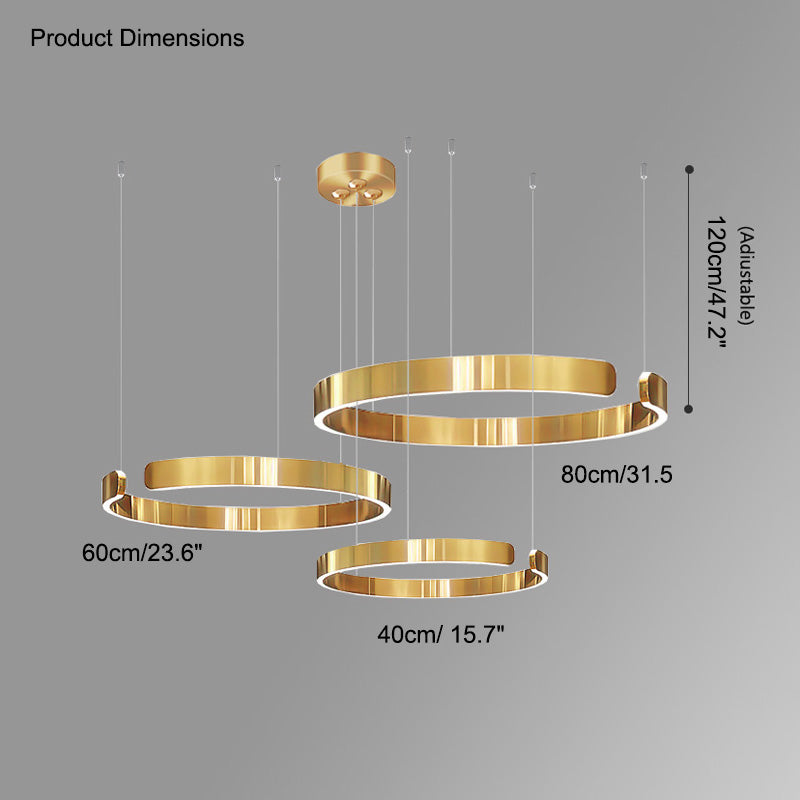 Lustre LED WOMO Noir et Or - WM2009