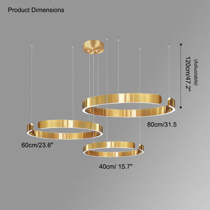 Lustre LED WOMO Noir et Or - WM2009