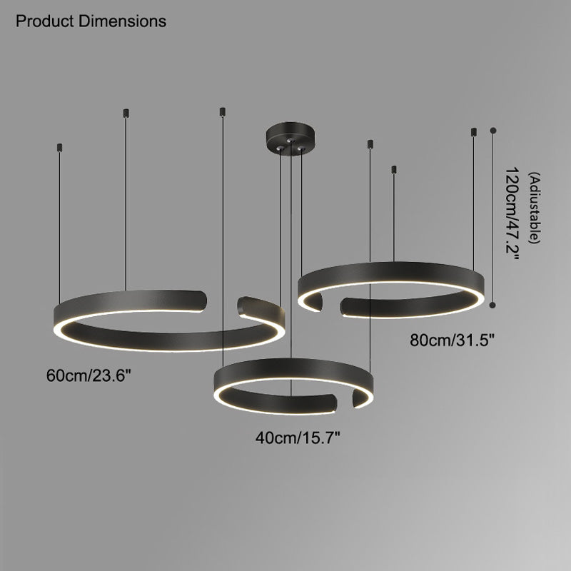Lustre LED WOMO Noir et Or - WM2009