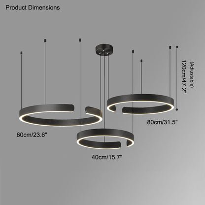 Lustre LED WOMO Noir et Or - WM2009