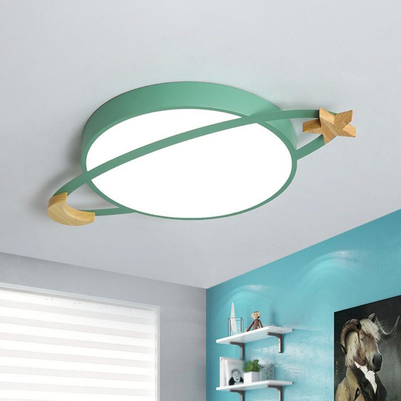 Plafonnier LED moderne Aria Blanc/Vert/Gris Chambre/Salon