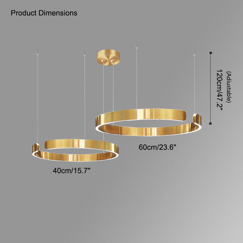 Lustre LED WOMO Noir et Or - WM2009