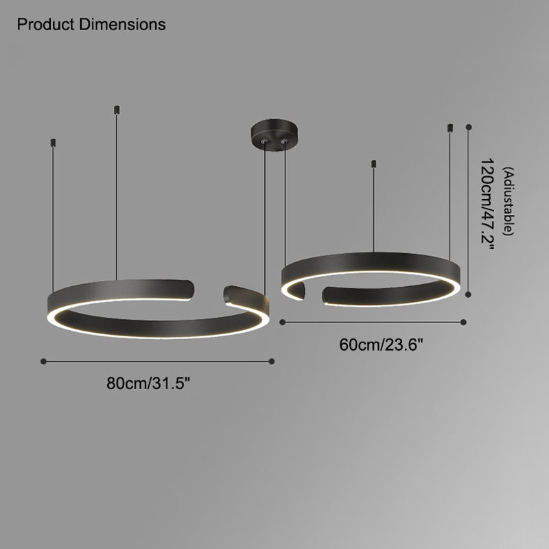Lustre LED WOMO Noir et Or - WM2009
