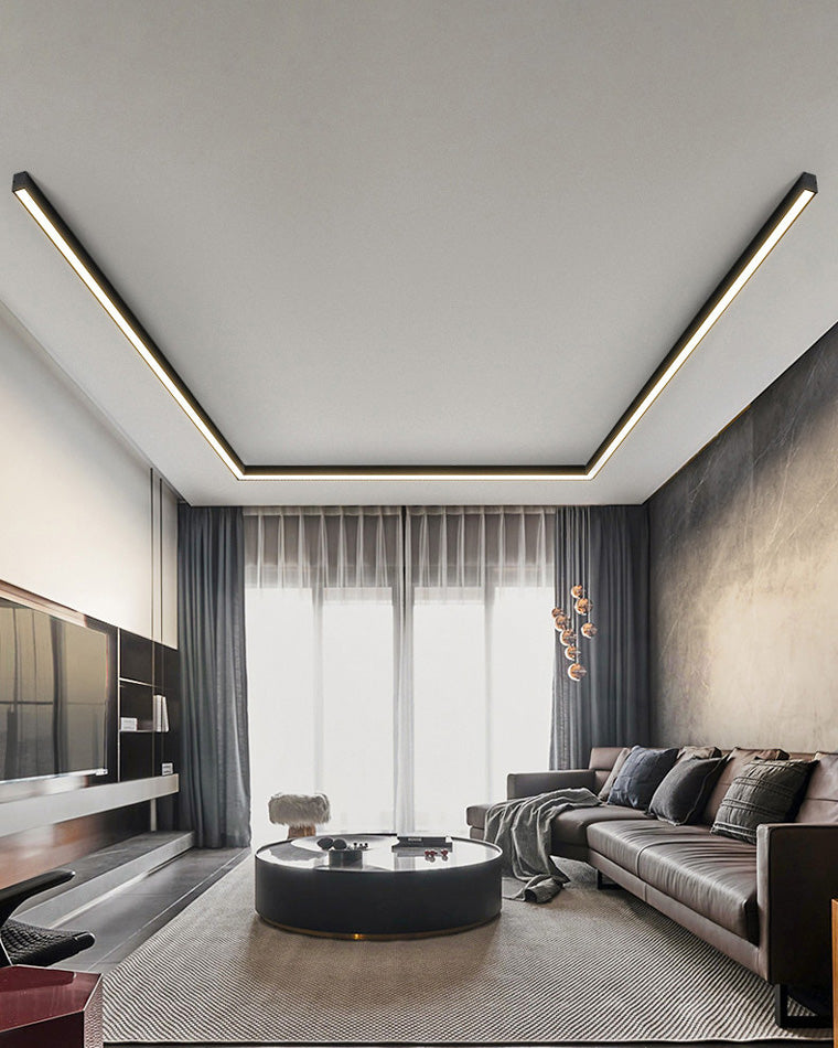 Plafonnier LED linéaire WOMO pour couloir, long et étroit, en métal - WM1003