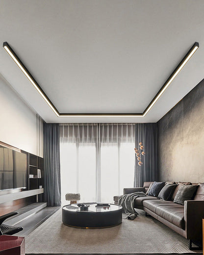 Plafonnier LED linéaire WOMO pour couloir, long et étroit, en métal - WM1003
