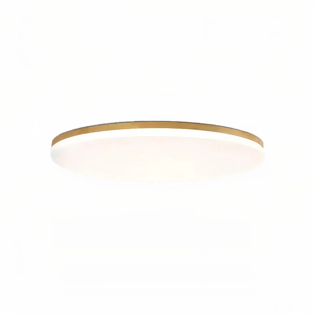Plafonnier LED scandinave rond en bois, design plat et dimmable pour chambre