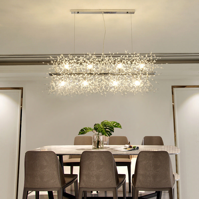 Suspension Kristy, Luminaire Moderne en Or pour Salle à Manger et Salon avec LED