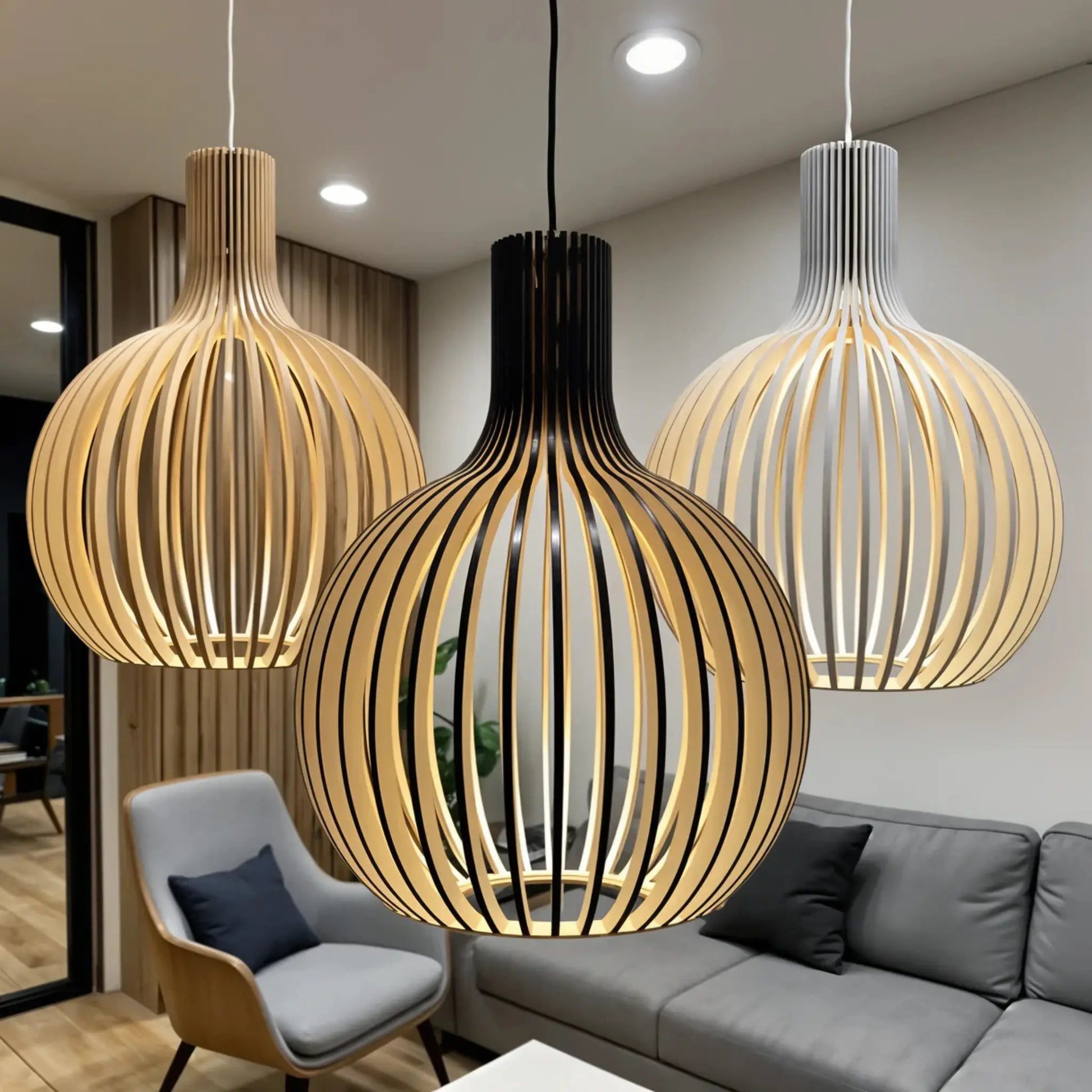Suspension en bois, Ø35cm Ø45cm Ø55cm | Lignum