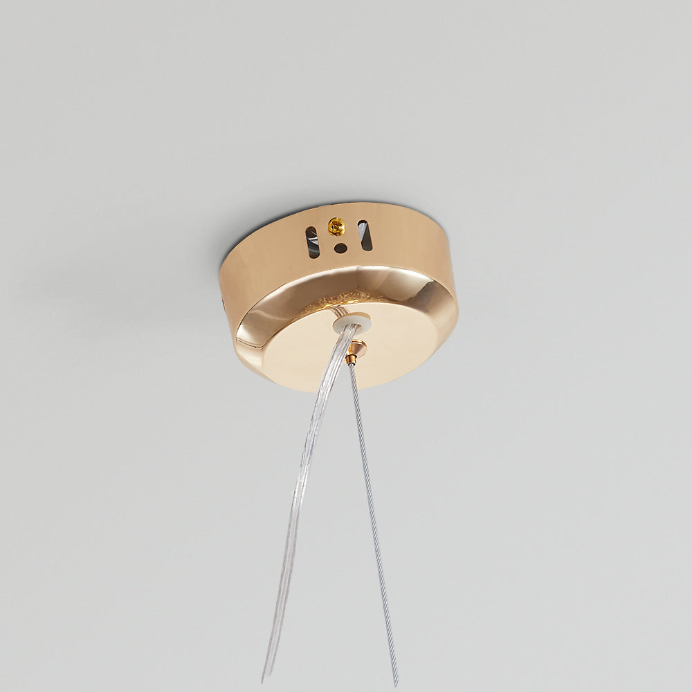 Suspension Kristy, Luminaire Moderne en Or pour Salle à Manger et Salon avec LED