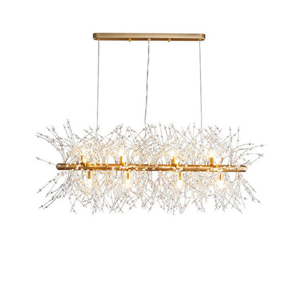 Suspension Kristy, Luminaire Moderne en Or pour Salle à Manger et Salon avec LED