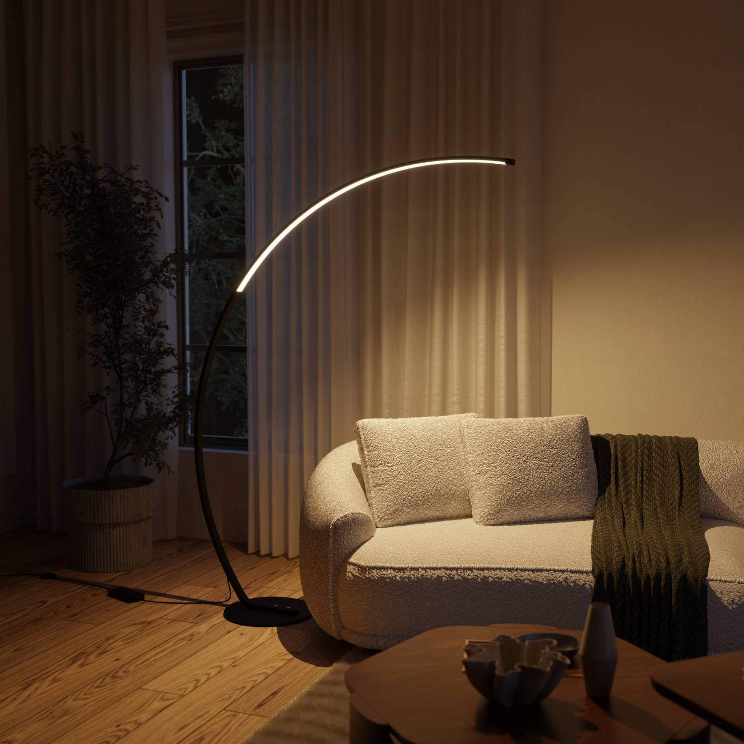 Lampadaire Mavea au design élégant