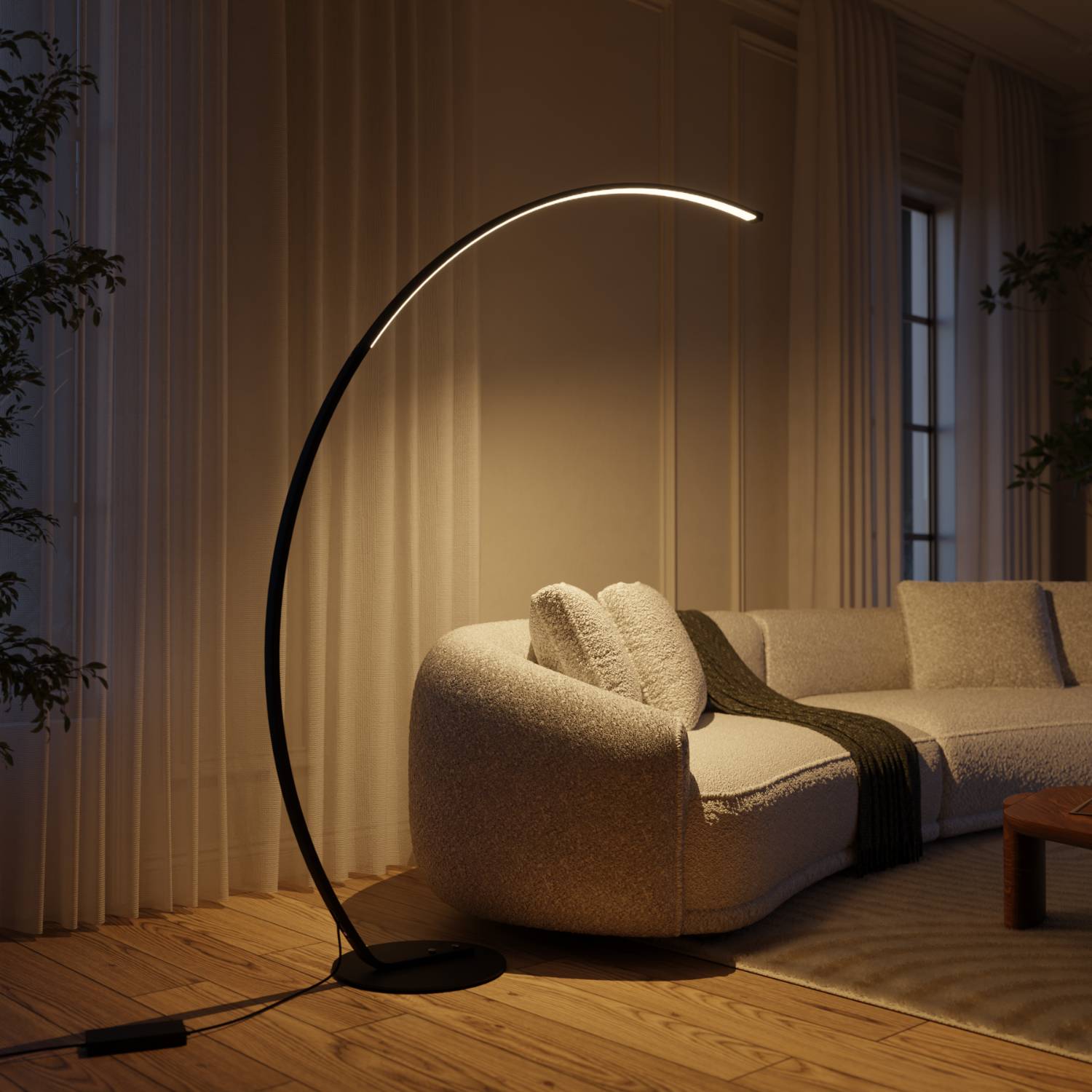 Lampadaire Mavea au design élégant