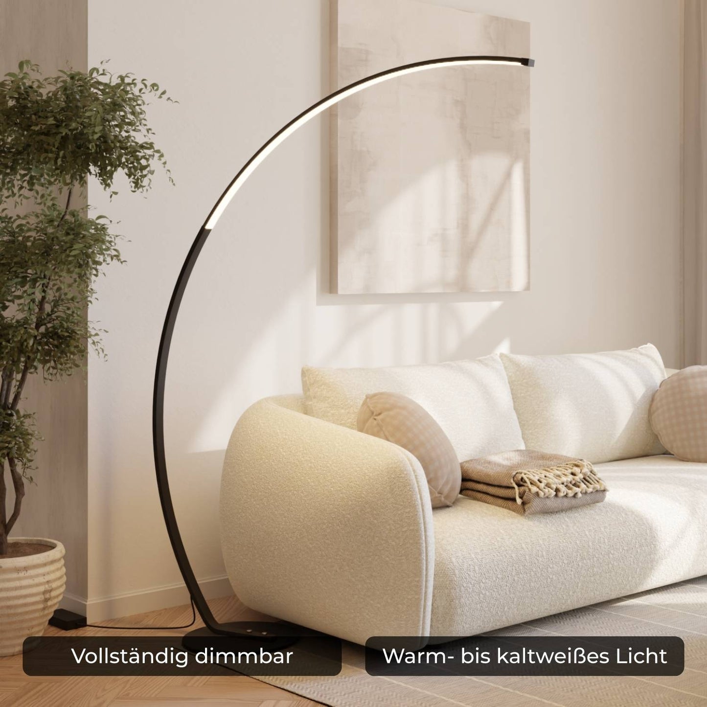 Lampadaire Mavea au design élégant